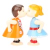 Retro Radio Shape with Lovely Dolls Storage Music Box Wedding