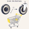 MYFULLY 5" Shopping Cart Caster Wheel Replacement Wheels Kit, Polyurethane