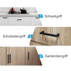 Meisax Pack of 10 Cabinet Handles, Black Furniture Handles, 160