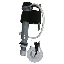 LASCO 04-4059 Toilet Ballcock with Anti-Syphon Magnus Plastic Adjustable 8-Inch to13-Inch Fill Valve Kit with Refill Tube, Nut and Flapper
