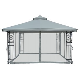 Universal 10' x 12' Gazebo Replacement Mosquito Netting (Grey)