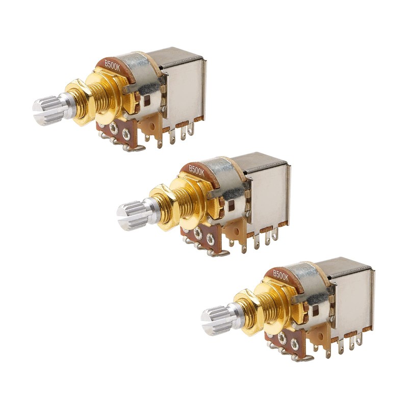 Gold Guitar Bass Push Pull Potentionmeter, B500k with Control Pot