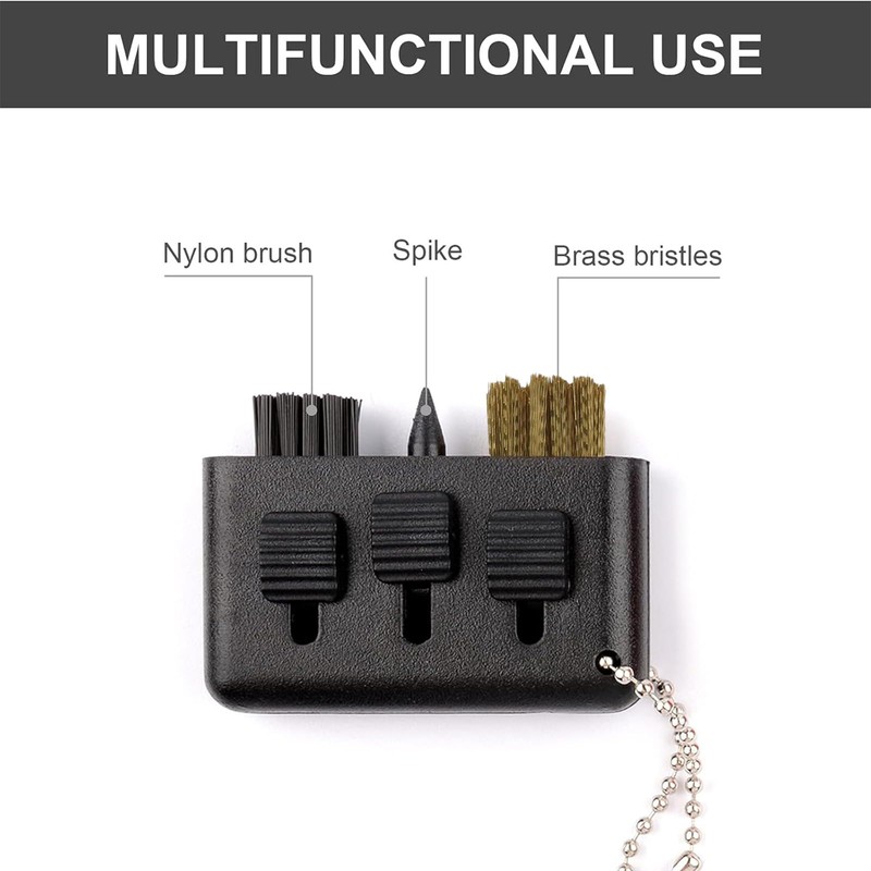 Lunarthos Retractable Golf Club Brush - 3 in 1 Cleaner