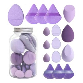 16 Pcs Set De Esponjas Para Maquillaje Incluye 6*beauty Blender 9 Esponjas Esponja Maquillaje Y 1esponja De Limpieza Vabessa