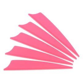 PATIKIL Arrows Vanes, 50 Pack 4 Inch Archery Fletching Arrow Fletch Wing with Shied Cut for DIY Hunting Target Shooting, Rose Red