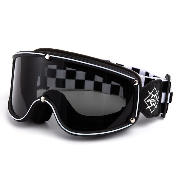 APEBAZY Motorcycle Goggles Men Women Scooter Offroad Racing Snowmobile Fashion