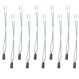 fineled G4 Lámpara de alambre titular con teflón 15 cm, pequeña lámpara de G4 Socket de plástico para foco halógena, lámpara LED, 10 piezas