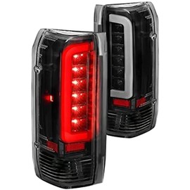 ANZO (311350) 1987-1996 Ford F-150 LED Taillights Black Housing Clear Lens (Pair)