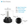 CoCud Knurling Clamp Knob M5x16mm Male Thread 21mm Head Thermoset