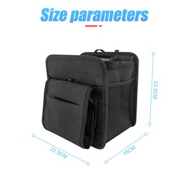 JNNJ Car Rubbish Bin, Waterproof Car Bin with Lid, Foldable and Portable Waterproof Car Bin, Leak-Proof Car Seat Bag for Rubbish