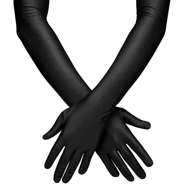 Opera Gloves 1920s Long Glove Classic Satin Elbow Length Gloves