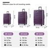 ZJMTOCYU Effortless Travel with Durable ABS+PC Hardshell Luggage Set, 3