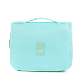 YumSur Travel Toiletry Bag for Hanging Toiletry Bag Cosmetic Bag Wash Bag for Children Women Girls Women Men Care Products Makeup for Travel Holiday Outdoor Camping, Himmelbl, Zip closure