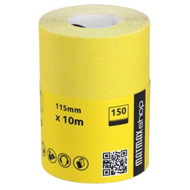 KLINGSPOR (Germany) 115mm x 10m Aluminium Oxide Sandpaper Roll + Gift (Grit, 150)