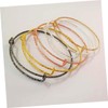 SEWACC 6pcs Slidable Activity Bracelet Extendable DIY Metal Wire Bracelet
