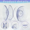 RELKLYU 40 Pieces Double Sided Transparent Suction Cups Glass Slip