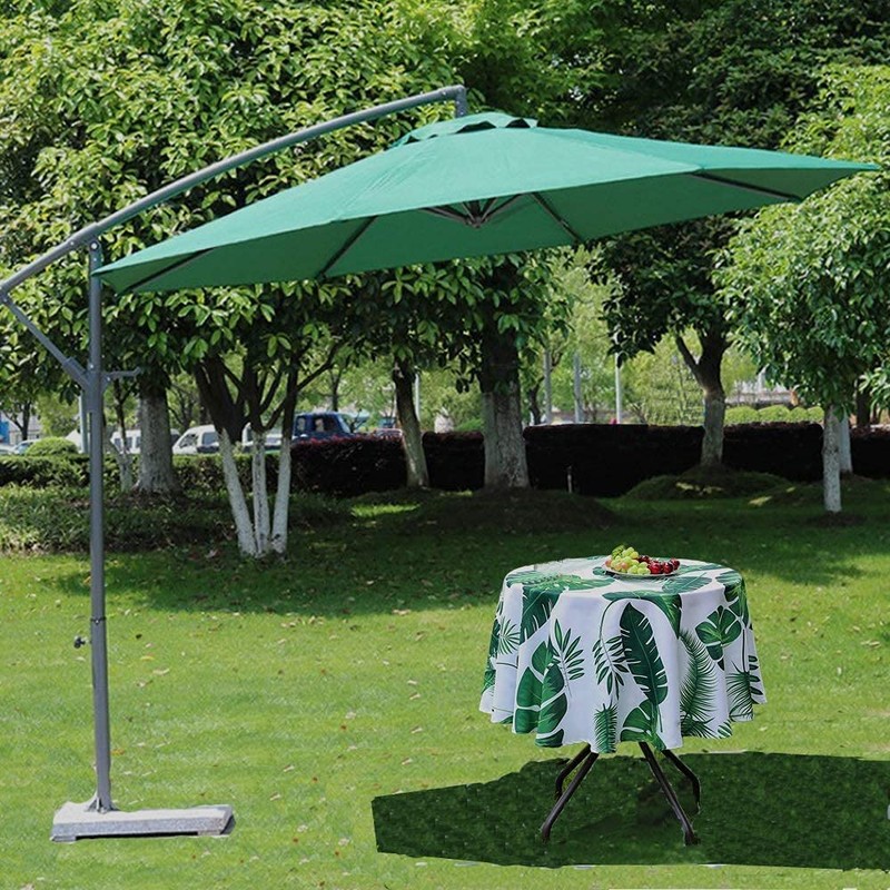 Eternal Beauty 132cm Round Palm Leaf Indoor Outdoor Splashproof Tablecloth