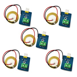 Hailege Piezoelectric Sensor Analogue Ceramic Vibration Sensor Module Piezoelectric for Arduino DIY Kit Pack of 5