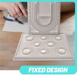 SUPVOX 2pcs Bead Design Board Bracelet Design Board Bead Measuring Board Jewelry Design Mats Beading Jewelry Organizer Tray for DIY Bracelets Necklaces Jewelry Making