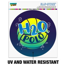 Water Polo Ball H2O Automotive Car Window Locker Circle Bumper Sticker