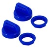 Frezon 2PCS Blue Ignition Key Cover w/Nut Universal Fit for