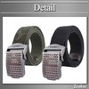 BUZZxSELECTION LBT089 Men's Camouflage Belt, Military Design, Buckle, Braid, One