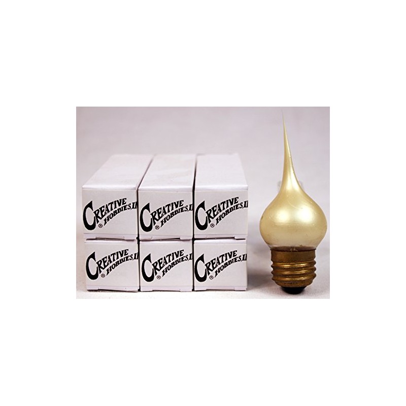 Creative Hobbies® 7194PSA Large Medium Base Champagne Silicone Light Bulbs,