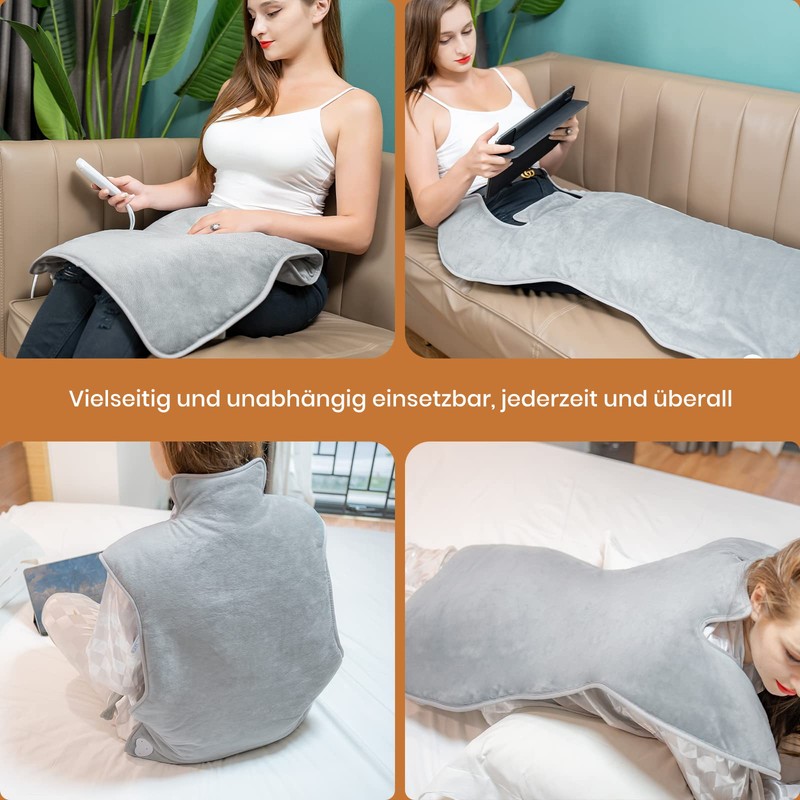 Nalezuns Electric Heating Pad for Back Shoulder, 61 x 94