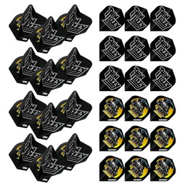 Winmau Rock Legends Thin Lizzy Double Sided Black Dart Flights - 10 Sets per Pack (30 Dart Flights in Total)
