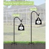 Garbuildman 60 Inch Tall Shepherd Hooks with 5-Forked Base, Adjustable