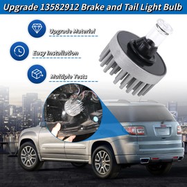 13582912 Brake and Tail Light Bulb Compatible with 2013-2016 GMC Acadia,2017 GMC Acadia Limited Replace# 19433735