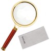 BASUNE 10X Handheld Magnifier, Reading Magnifier Loupe Glasses 10X with