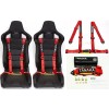 TANAKA 2 X TANAKA UNIVERSAL RED 4 POINT BUCKLE RACING