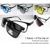 Circleperson Clip on Sunglasses 5 in 1 Optical-grade Magnetic glasses