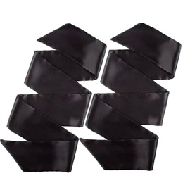 2 pcs Satin Edge Scarves for Women - Hair Laying Scarf - Non Slip Hair Wraps - Wig Band Satin Edge wrap - Fashion Sports Yoga Makeup Facial (2 Pc Black)