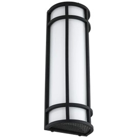 Sunlite 81142-SU LED Mission Style Wall Sconce 20 Watts, 1000 Lumens, Outdoor Use, Black Finish, 18 Inch, 50K - Super White