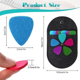 10 PCS Ukulele Felt Picks Soft Plectrums Colorful Ukulele Bass Guitar Felt Picks with Bag for Electric, Acoustic, Guitar Plectrum