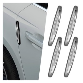 UHANBUT 4 Pack Car Door Edge Guards, Anti-Scratch Self-Adhesive Car Door Protector, Anti-Collision PVC Bumper Protection Guard, Universal Parking Safety Trim Strip for Cars, SUVs, Trucks (Silver)