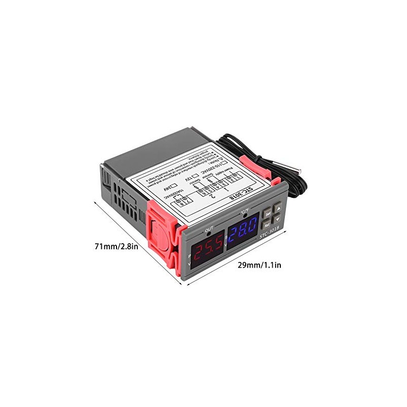 driver digital de temperatura, STC-3018, driver digital de temperatura LED,