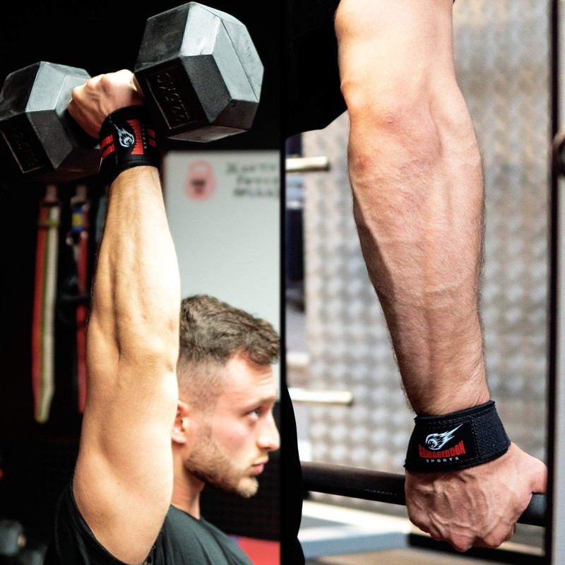 Lifting Wrist Straps + Wrist Wraps Combo for Weightlifting Fitness