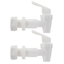 HLGHLG 2-Pack White BPA-Free Replacement Water Faucet, Ceramic Spigot for Water Cooler, Water Crock Dispenser, Jug & Bucket