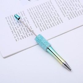 7 Pens Sugar Beadable Pens WHOLESALE BULK Beaded Ballpoint Pen 1.0mm Medium Suitable for DIY with Beads and Focals Ships from California Art Supplies Writing Instrument:_31 Blue Yellow Ombre 1H_7 PCS