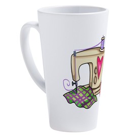 CafePress SEWING MACHINE 17 oz Latte Mug