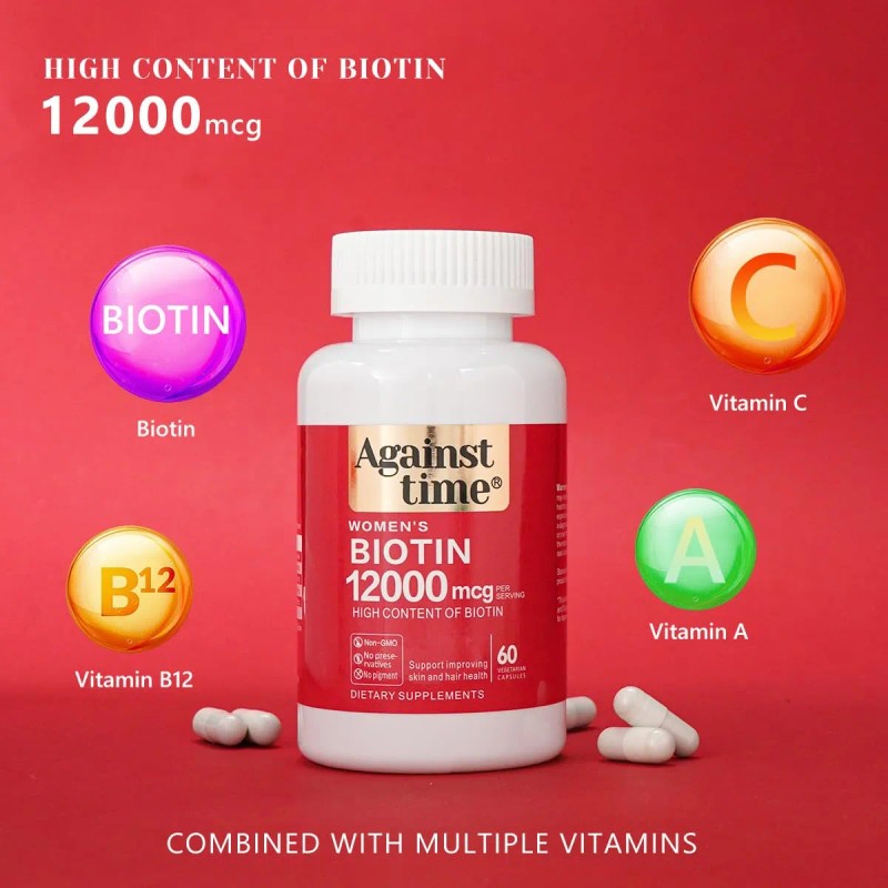 Against Time Biotina 12000 Mcg Para Cabello Piel Uñas