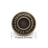 17mm Brass Jeans Buttons, Hammer on Tack Buttons 12 Set