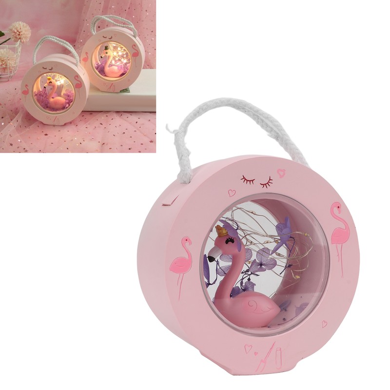Flamingo Lamp Wall Mountable Double Sided Transparent Romantic Battery Powered