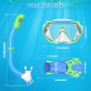 Kids Mask Fins Snorkel Set, Dry Top Snorkeling Gear for