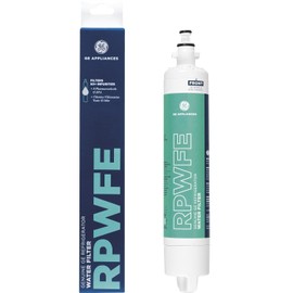 GE RPWFE Refrigerator Water Filter, Genuine Replacement Filter, Certified to Reduce Lead, Sulfur, and 50+ Other Impurities, Replace Every 6 Months for Best Results, Pack of 1