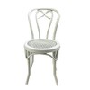 Melody Jane Dollhouse White Metal Bistro Chair Miniature Garden Pub