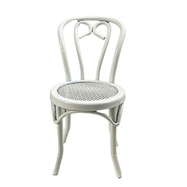 Melody Jane Dollhouse White Metal Bistro Chair Miniature Garden Pub Patio Furniture 1:12